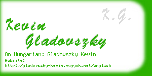 kevin gladovszky business card